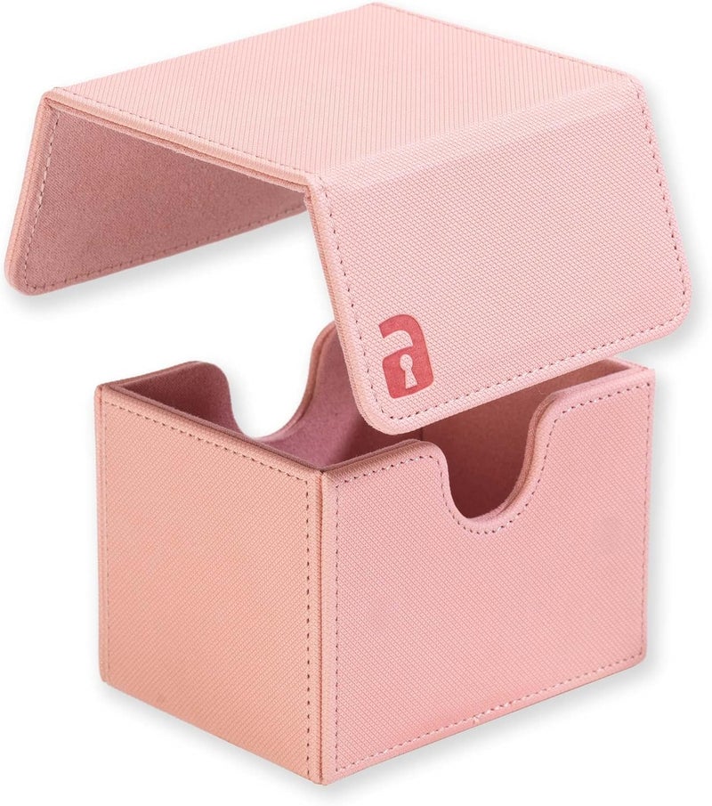 Vault X Trading Card Sideloading Deck Box, 100+ sleeved cards, Premium Exo-Tec Material, Card Holder Storage Box, Detachable Magnetic Lid, for MTG Commander Game, TCG (Pink) - Image 1